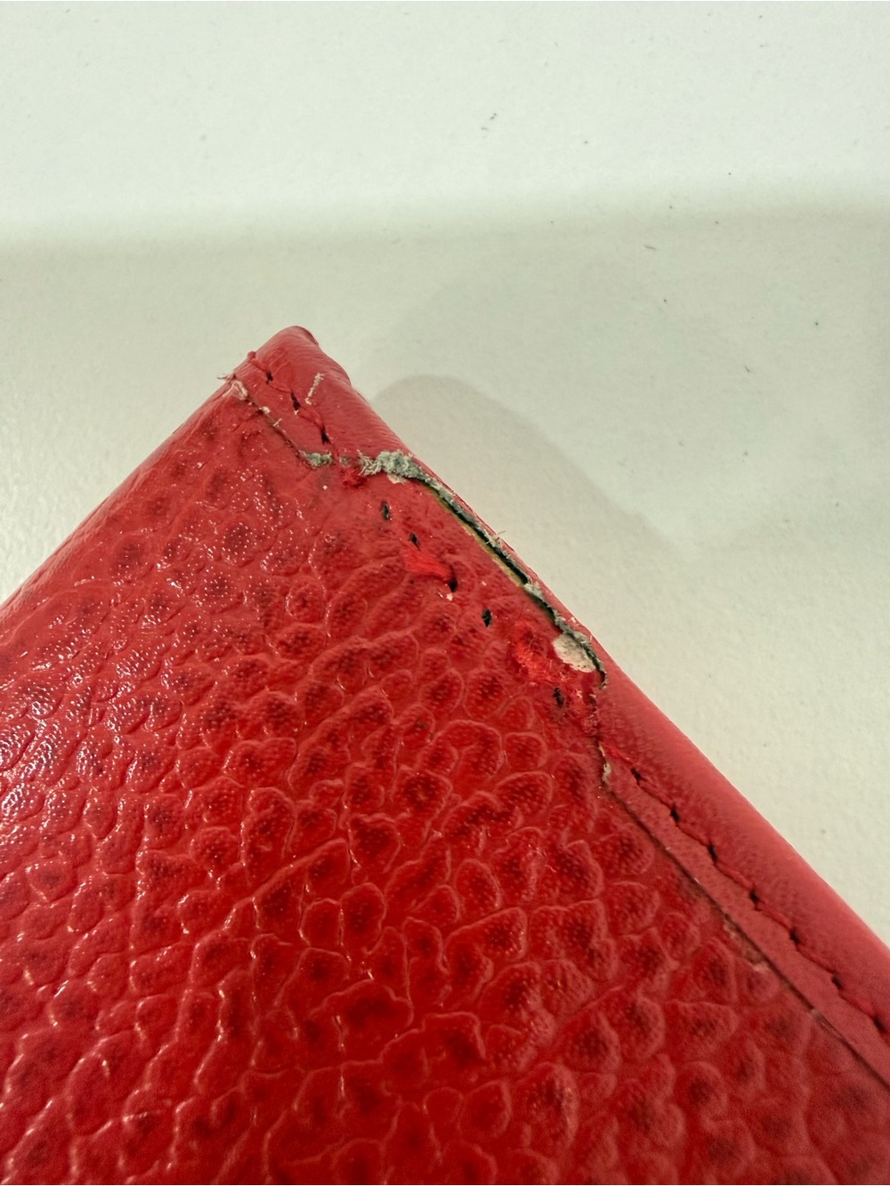 Vintage YSL Yves Saint Laurent Red Slim Wallet - Picture 10 of 10